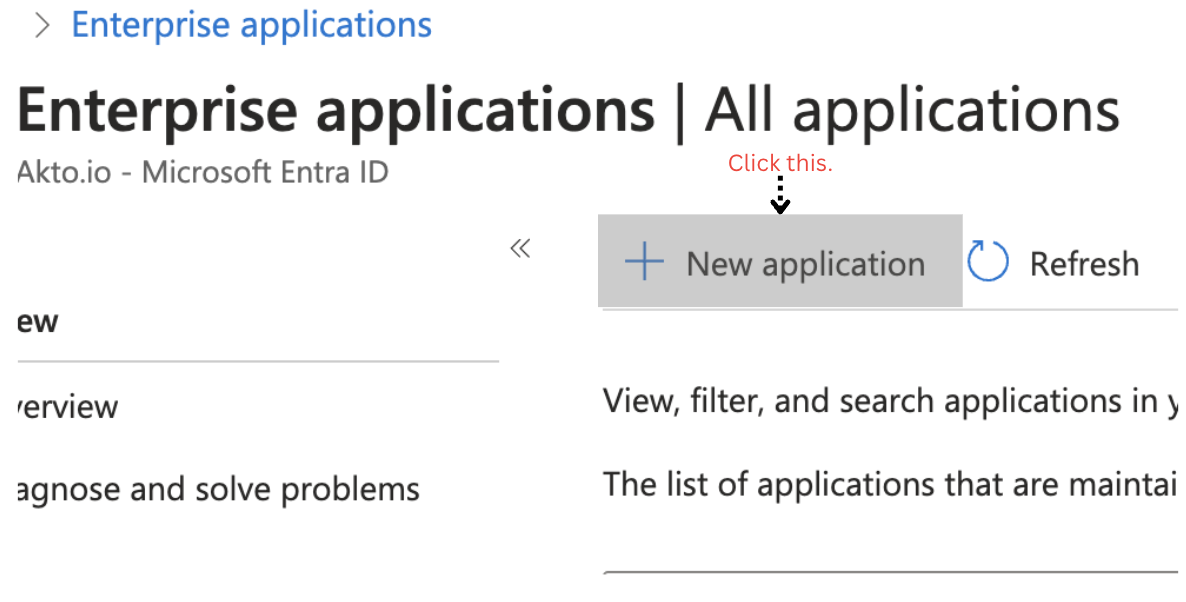 Create new application